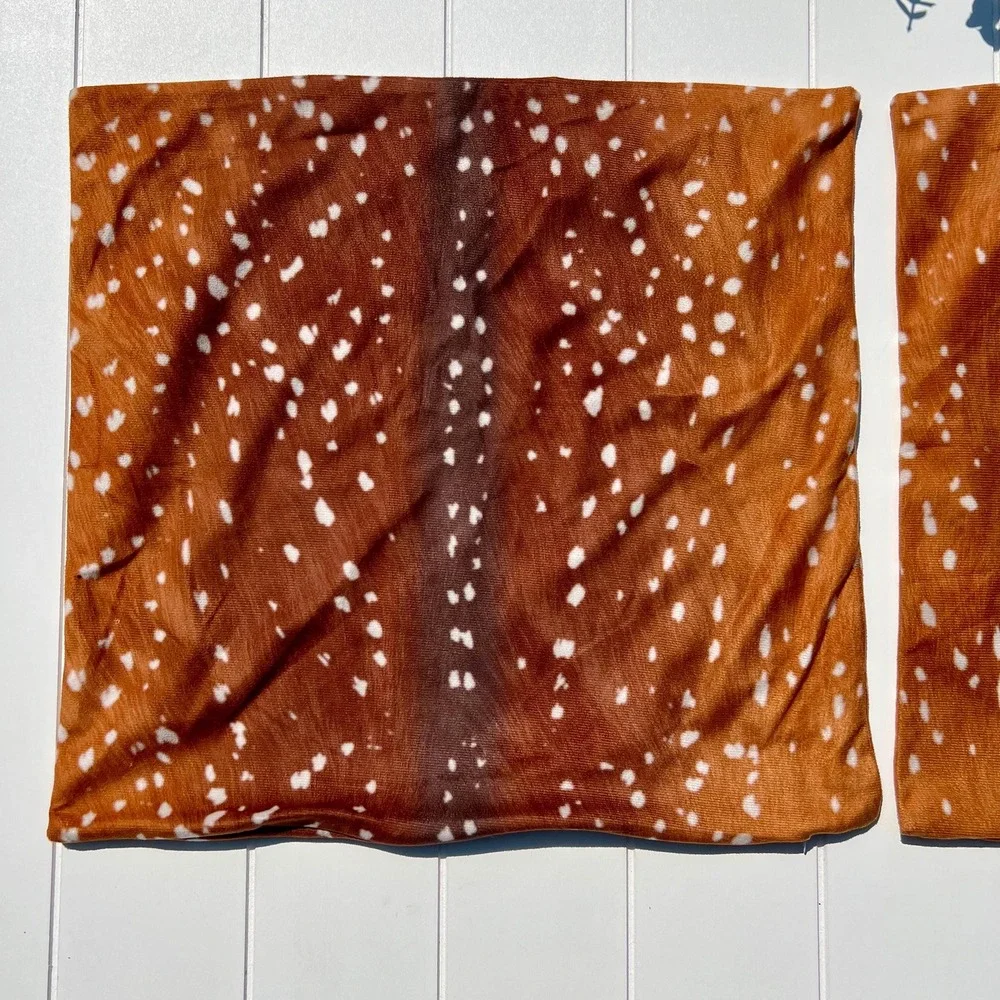 Handmade Spotted Bambi Pattern Throw Pillow Covers | 18